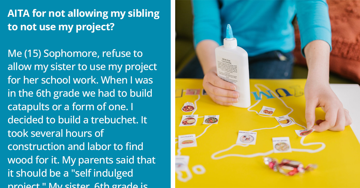 Online Community In Shock After Boy Gets Punished For Not Allowing Younger Sister To Pass Off His 6th Grade Project As Hers