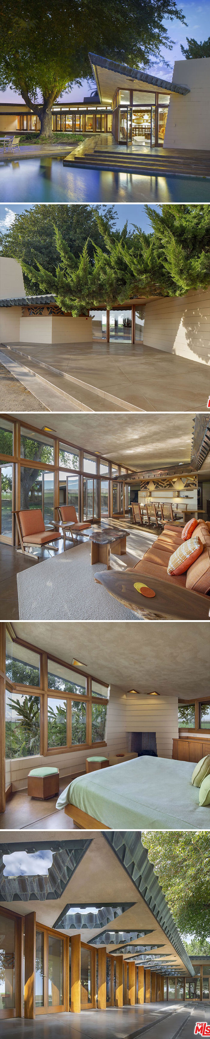 14. Frank Lloyd Wright's Randall Fawcett House for Sale in Los Banos, CA: $4.25M.