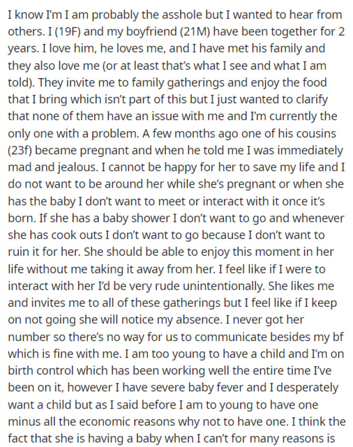 OP's post is quite long and gives us a full look into her life and situation with her boyfriend's family.