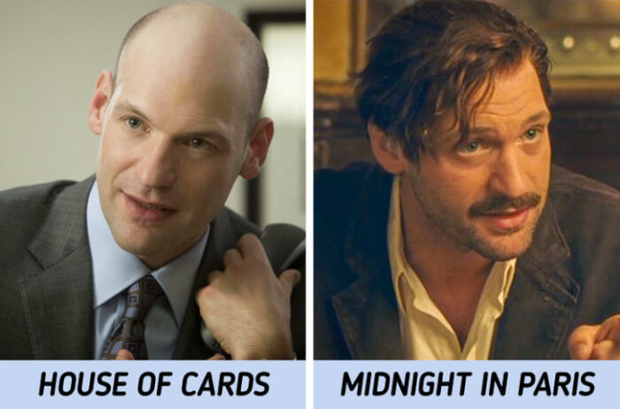 9. In Midnight in Paris, Corey Stoll played the role of Ernest Hemingway, a famous American novelist. The character here, in a way, is said to be an idealized and romanticized version of Hemingway.