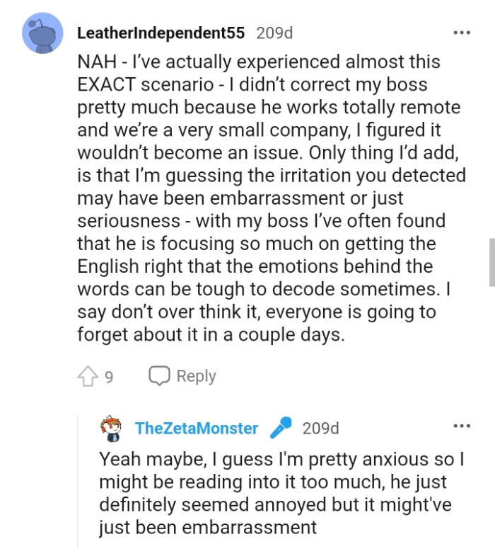 It may have been embarrassment or seriousness