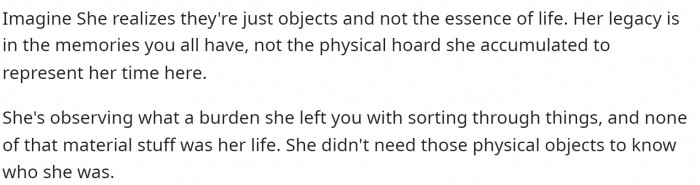 Obviously, this person really has a way with words, and they seemed to know exactly what to say to her.