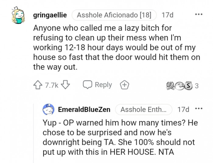 He chose to be surprised