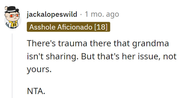 Sounds like Grandma has a mystery novel's worth of untold stories, but hey, just trying to name a baby, not solve a cold case.