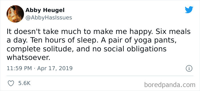 1. I don't need much to be happy