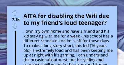 Redditor Teaches Their Friend's Teenage Son A Lesson, Turns Off The Wi-Fi Before They Left For Work Because He Has Been Loudly Gaming During The Night