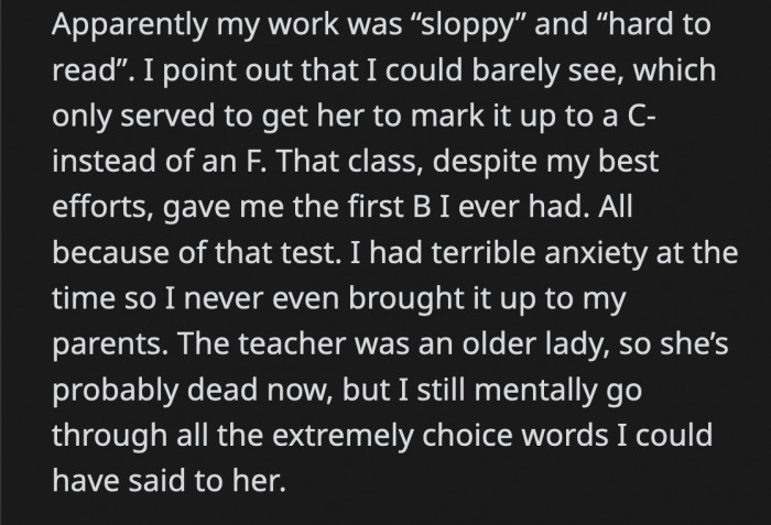 What was the point of stopping a student from getting medical attention and then grading them poorly for it?