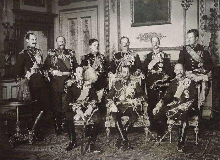 "The 9 Kings Of Europe Gather For The First And Only Time For A Photograph At The Funeral Of King Edward Vii In London. May 20th, 1910"