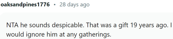 He sounds despicable, to be honest