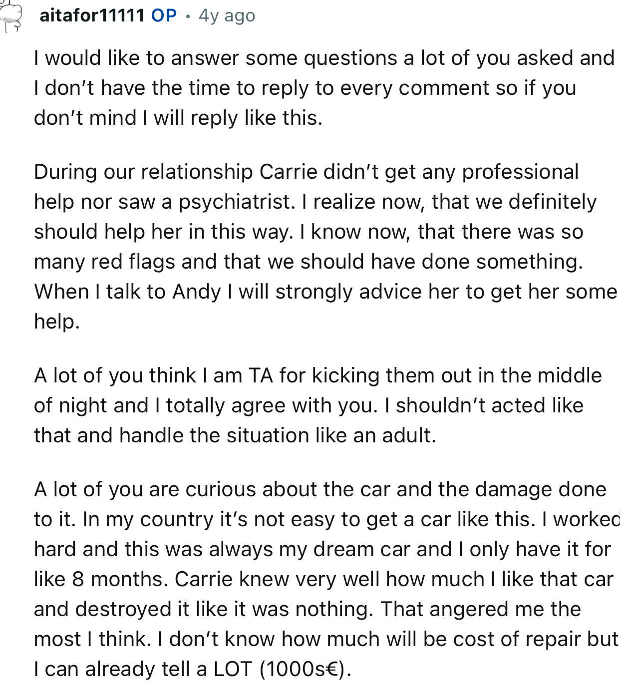 OP decided to address some concerns