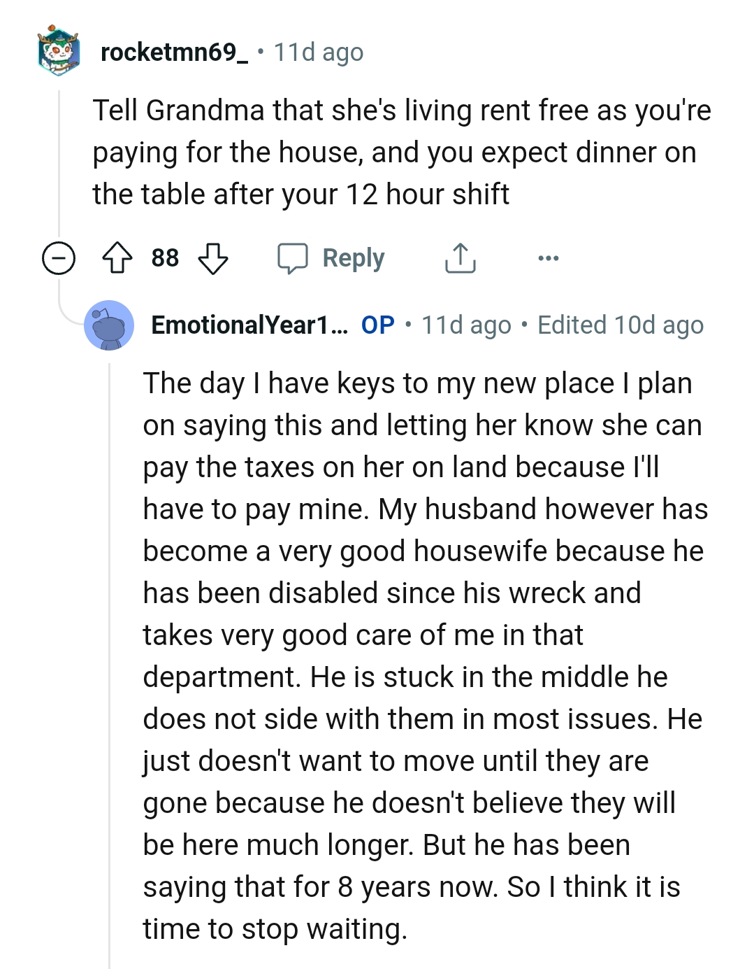 When the OP Has the Key to Her New Place