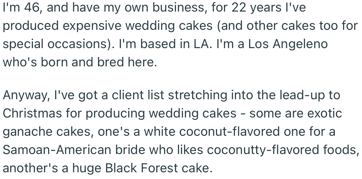OP Has a Thriving Cake Business in LA That She’s Been Running for 22 Years