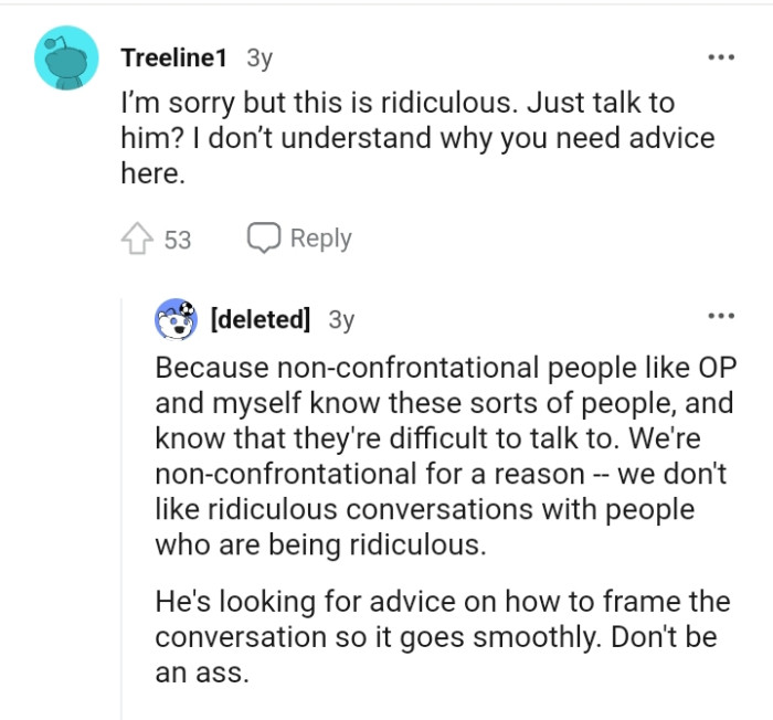 We are non-confrontational for a reason