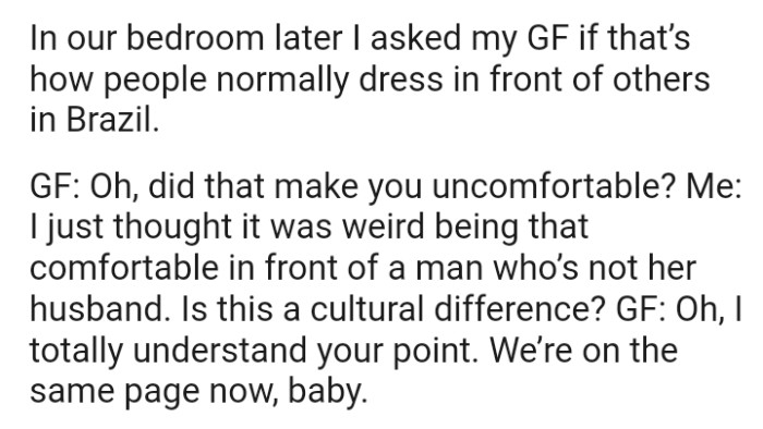 It was weird being that comfortable in front of a man who’s not her husband