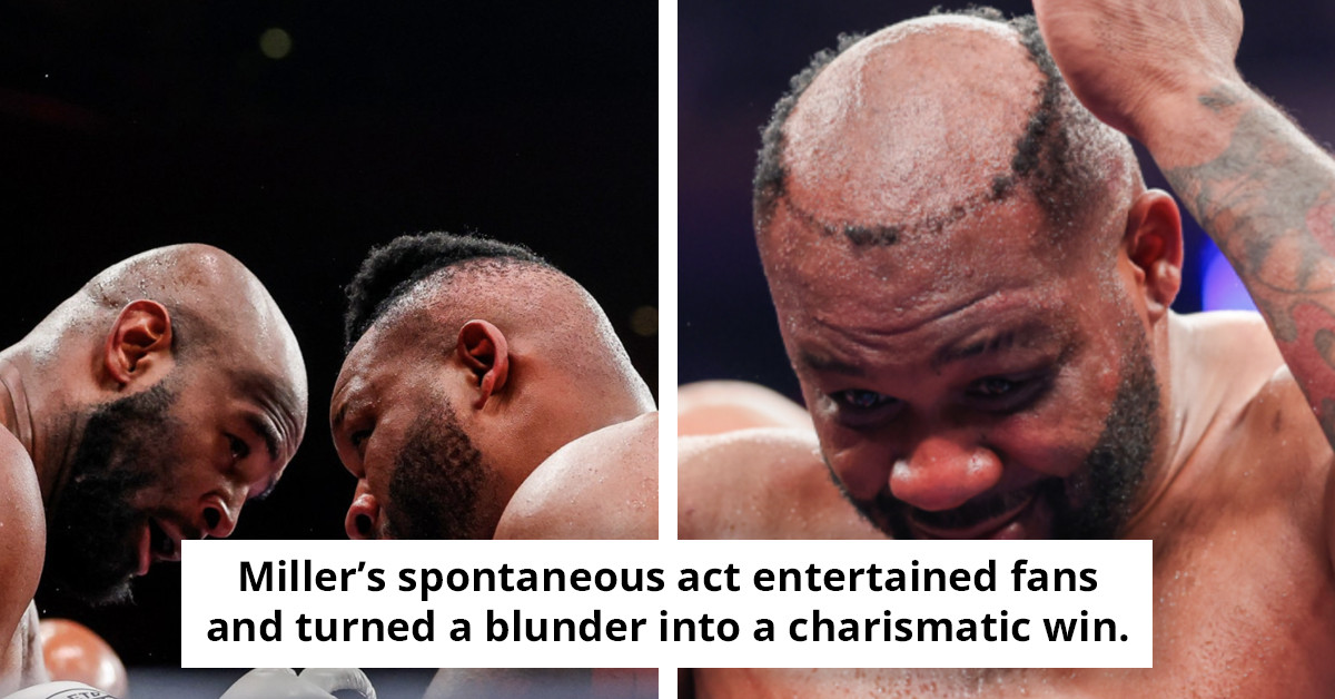 Boxer Jarrell Miller discloses staggering sum he invested in hairpiece before it was knocked off in the ring