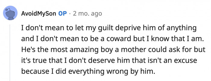 OP has to stop her pity parade and talk to her son