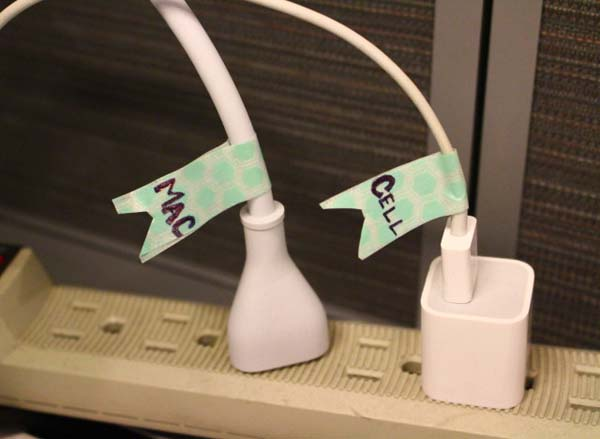 Your cords will look cute with those washi tapes.