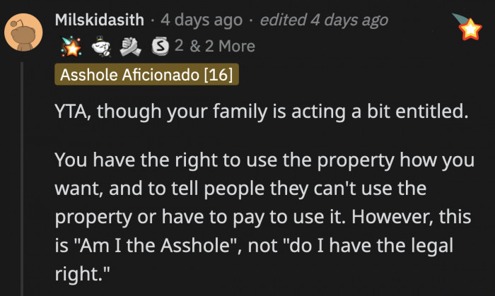 It's OP's property, and he can do with it however he pleases.