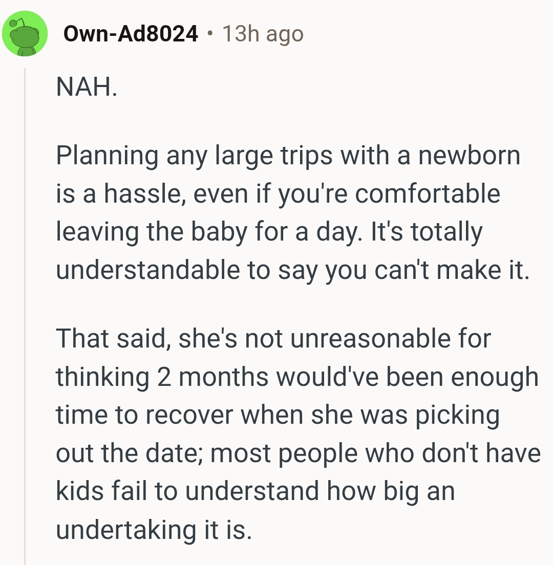 It's totally fine for the OP not to attend