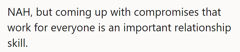 No villains here, just relationship MVPs mastering the art of compromise!