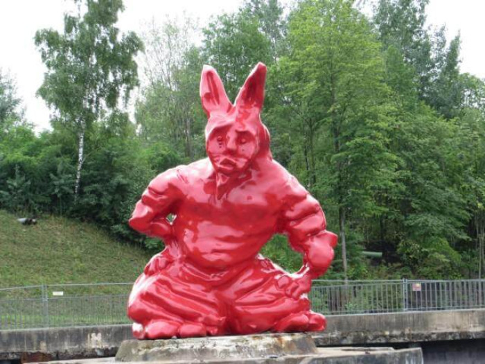 11. Sh*tty art in my hometown. This “Bunny” is over 4 meters high