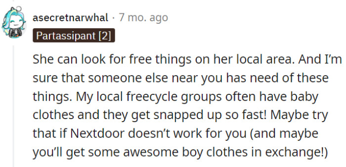 Exploring local freecycle groups could be a better option...