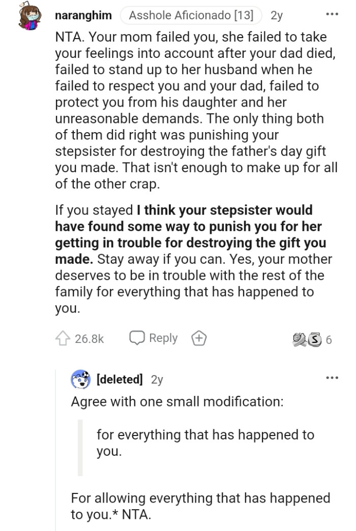 The only thing both of them did right was to punish the stepsister.