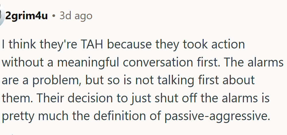 There should have been a conversation first...