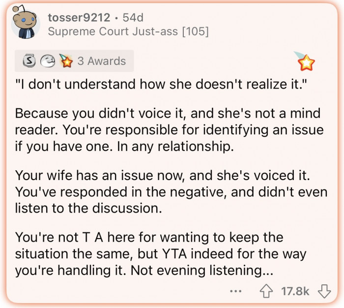 14. He literally wants her to read his mind and feelings.