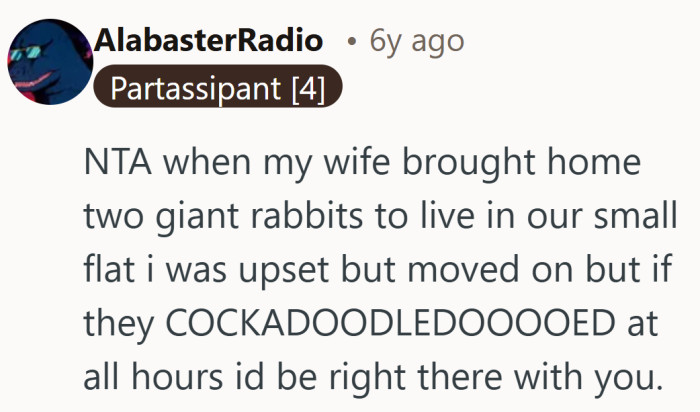 Tolerance has limits, and apparently nonstop crowing is where many people draw the line.