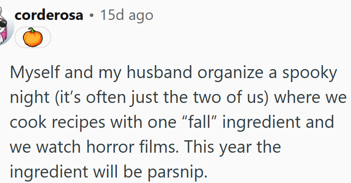 Spooky date night with parsnip recipes and horror films.