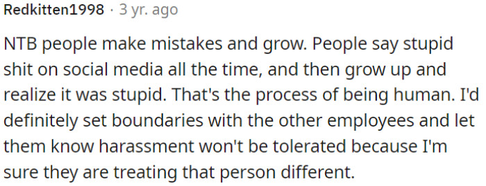 People make mistakes, especially on social media, but they can learn and grow from them
