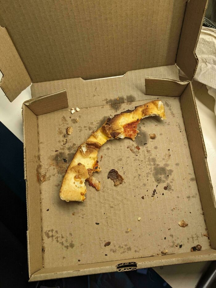 "I Left My Lunch At My Desk For 10 Minutes And Came Back To This. Pretty Sure My Perpetually Drunk Coworker Is Responsible"