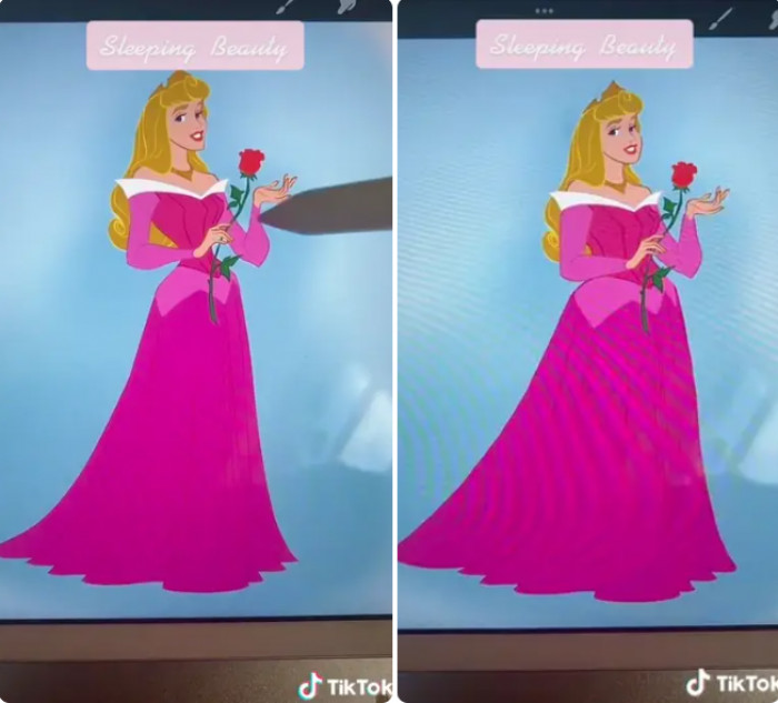 After her recreation of Cinderella gained so much attention, she continued drawing other Disney princesses.
