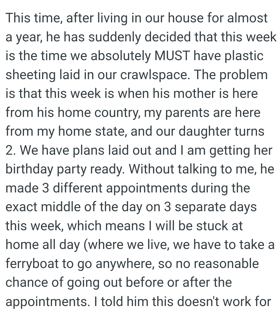 OP's mother-in-law and her mom are around