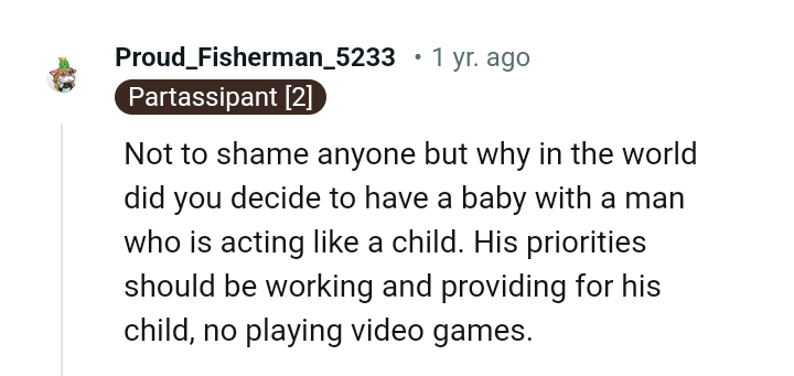 His priorities should be to work and provide