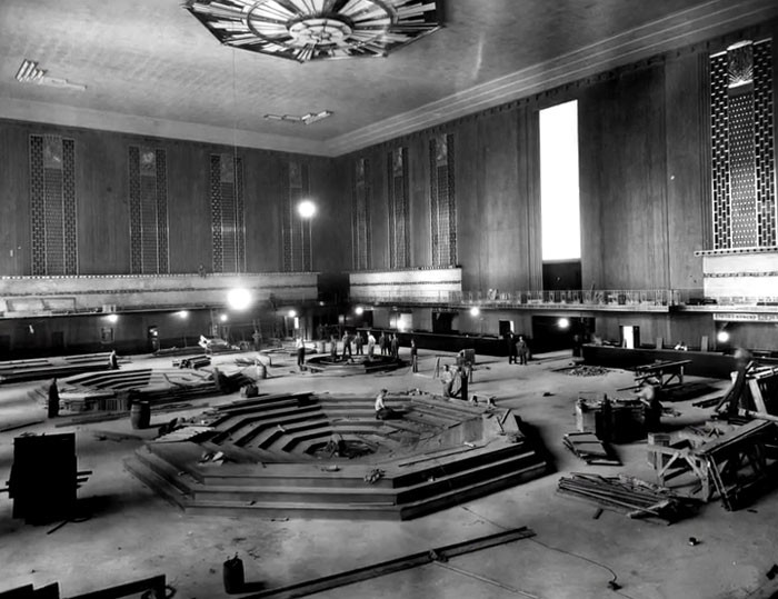 Chicago Board Of Trade Floor Under Construction In 1929