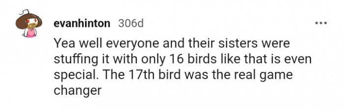 The real game changer is 17th bird