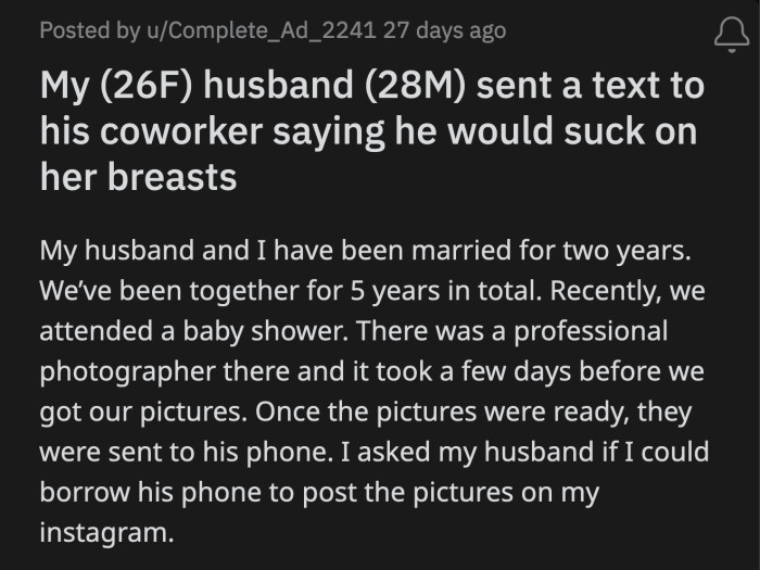 She yelled and accused him of having an affair with M. He tried to calm her down by explaining the context of his messages.