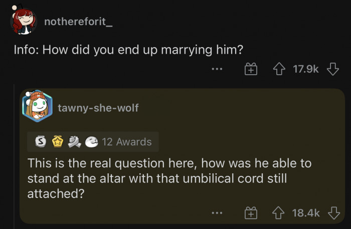 OP somehow ended up marrying this man.