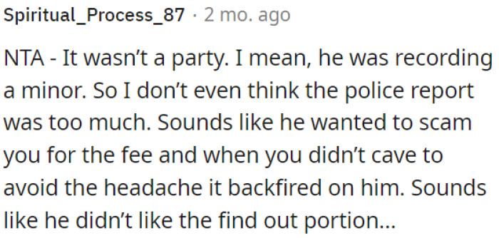 Inappropriate situation