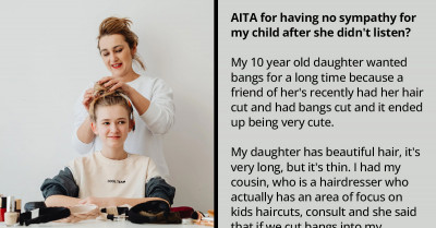 Mom Wanted To Know If She Was Being Cruel Towards Her Daughter Who Secretly Cut Her Own Hair After They Told Her Not To