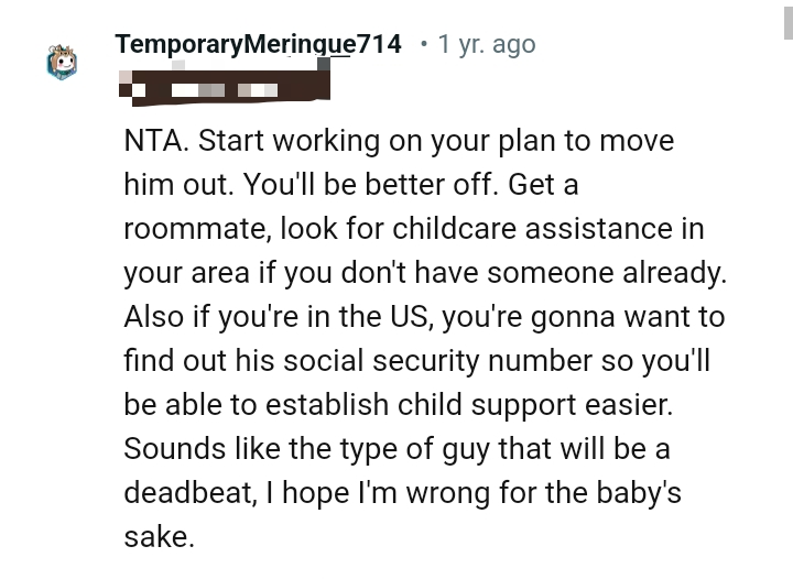 This Redditor hopes they're wrong for the baby's sake