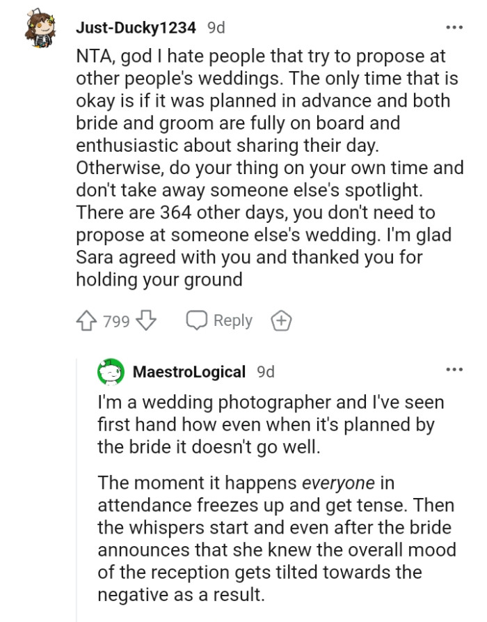 The Only Time That It Would Be Okay Is If It Was Planned Beforehand