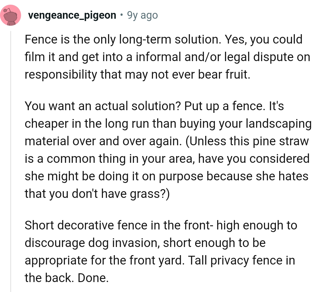 The OP should put up a fence