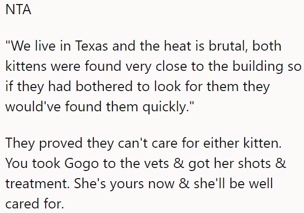 They already showed they can't care for kittens