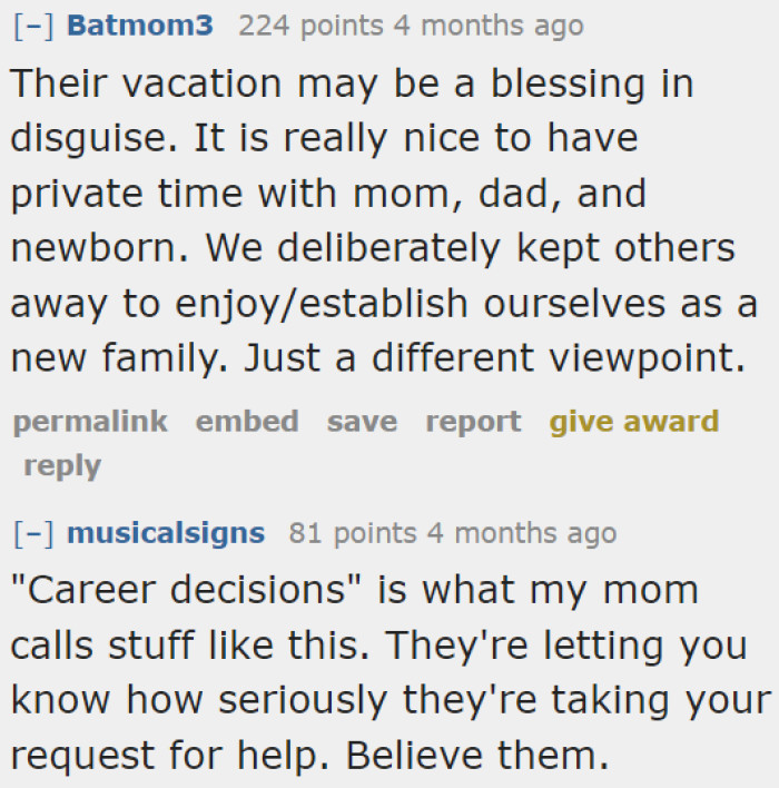 The OP can try looking at the bright side of this.