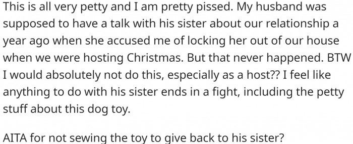 OP is tired of these petty games.