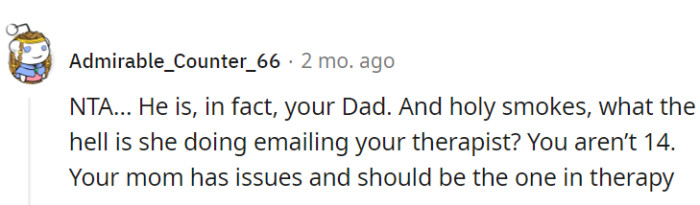 The logic checks out—dad's still dad.