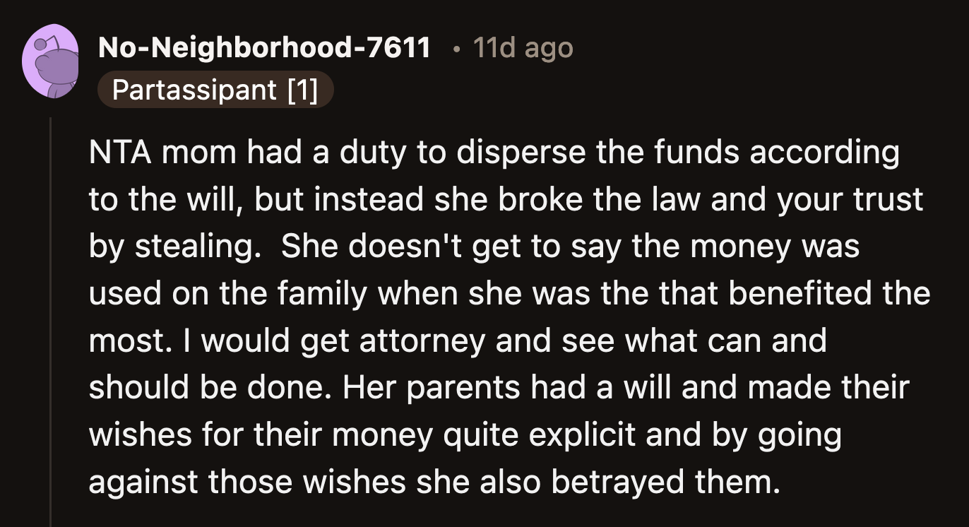 Redditors advised OP to consult a lawyer to help him determine the best course of action.